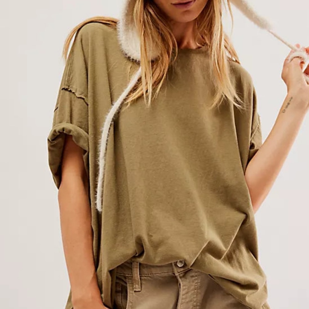 FREE PEOPLE WE THE FREE NINA TEE - WILLOW